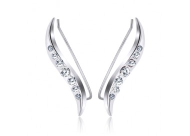 Chemin d'oreille ligne cristal argent 925