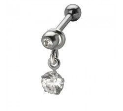 Piercing Helix Pendant Cristal Argent 925